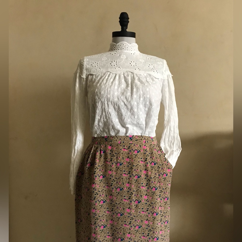 Cotton Eyelet Blouse